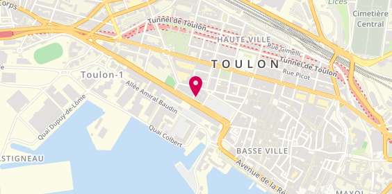 Plan de AXA Assurance Laurent GAILLARD, 24 Allée Amiral Courbet, 83000 Toulon