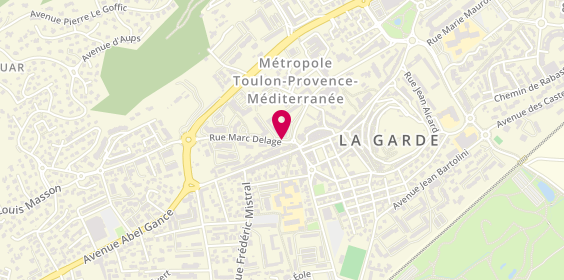 Plan de MAAF Assurances LA GARDE, 70 Rue Marc Delage, 83130 La Garde