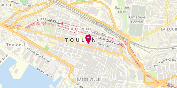 Plan de AESIO mutuelle, 36 Boulevard de Strasbourg, 83000 Toulon
