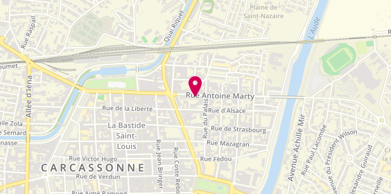 Plan de Matmut, 57 Rue Antoine Marty, 11000 Carcassonne