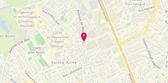 Plan de Agence Sainte Anne, 374 avenue de Mazargues, 13008 Marseille