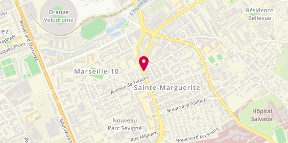 Plan de Caisse d'Epargne Sainte Marguerite, Rue Augustin Aubert, 13009 Marseille