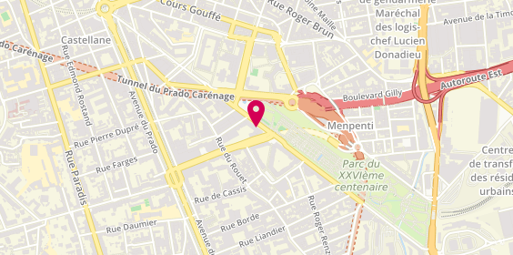 Plan de Matmut, 100 avenue Jules Cantini, 13008 Marseille