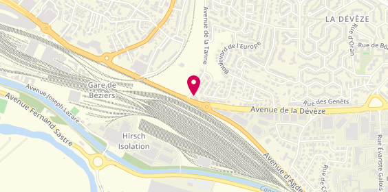Plan de AXA Assurance Loïc BENOIT, 58-60 avenue de la Tanné, 34500 Béziers