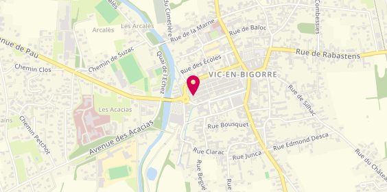 Plan de Allianz Assurance VIC EN BIGORRE - Vincent CRESTA & Olivier BOYER, 34 place du Foirail, 65500 Vic-en-Bigorre