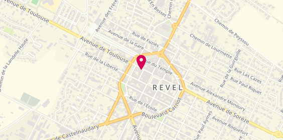Plan de Agence de Revel REMPART MUTUELLE, 21 Rue de Vauré, 31250 Revel