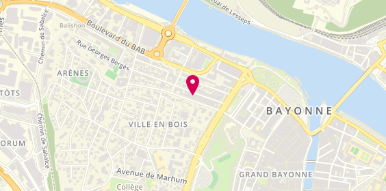 Plan de AXA Assurance et Banque Lalanne Baget Reynaud, 14 avenue Maréchal Foch, 64100 Bayonne