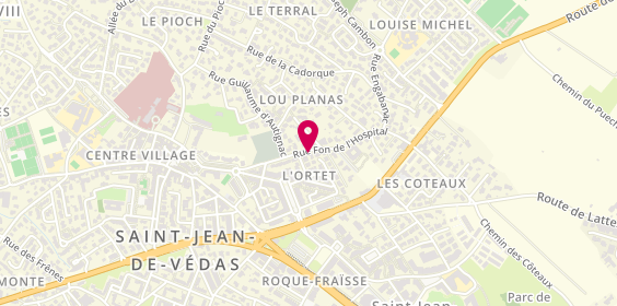 Plan de Agence de St Jean de Vedas, Rue Fon de l'Hopital, 34430 Saint-Jean-de-Védas