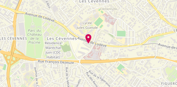 Plan de Matmut, 121 avenue de Lodeve, 34070 Montpellier