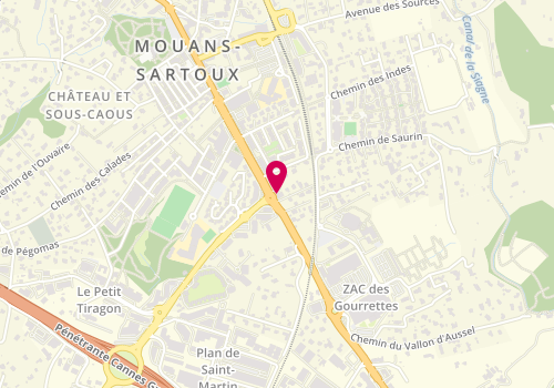 Plan de Caisse d'Epargne Mouans-Sartoux, 495 avenue de Cannes, 06370 Mouans-Sartoux
