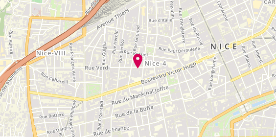 Plan de UVASSUR Nice - Assurance Auto, Mutuelle, Décennale, Habitation, 9 Rue Verdi, 06000 Nice