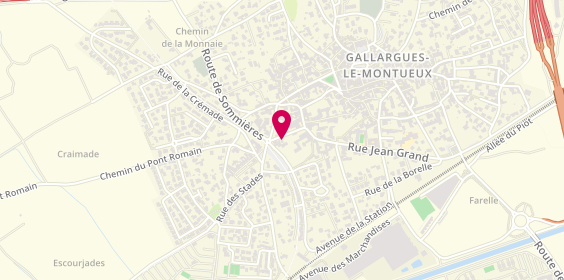 Plan de AXA Assurance et Banque Klelifa Martin Sylla, 3 Rue Jean Grand, 30660 Gallargues-le-Montueux