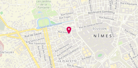 Plan de Agence Axa Proust, 6 Rue des Chassaintes, 30900 Nîmes