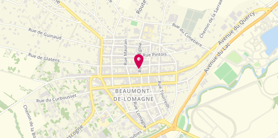 Plan de MMA Assurances BEAUMONT DE LOMAGNE, 9 Rue de l'Église, 82500 Beaumont-de-Lomagne