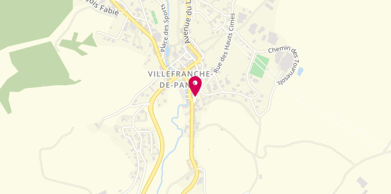 Plan de Agence Groupama Villefranche de Panat, 3 place du Commerce, 12430 Villefranche-de-Panat