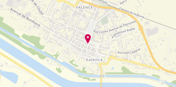 Plan de Allianz Assurance VALENCE d'AGEN - Xavier TIJOU, Pl. Nationale, 82400 Valence D'agen