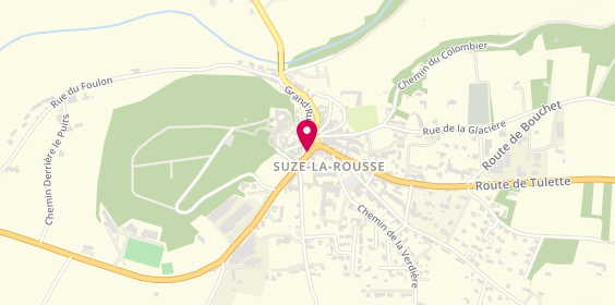Plan de Caisse d'Epargne Suze la Rousse, 518 avenue des Côtes du Rhône, 26790 Suze-la-Rousse