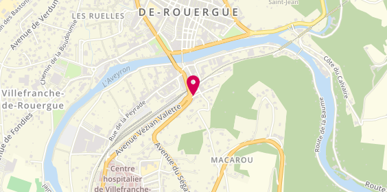 Plan de MAAF Assurances VILLEFRANCHE DE ROUERGUE, 21 avenue Raymond Saint-Gilles, 12200 Villefranche-de-Rouergue