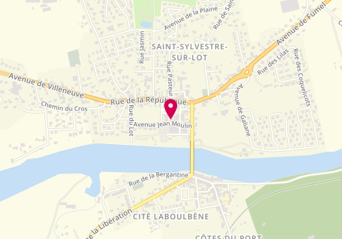 Plan de Agence St Sylvestre, Residence Beausejour avenue Jean Moulin, 47140 Saint-Sylvestre-sur-Lot