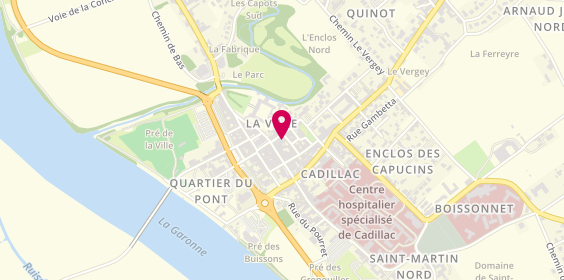 Plan de Agence Groupama Cadillac, 10 Rue du Général de Gaulle, 33410 Cadillac-sur-Garonne