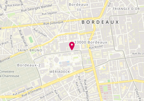 Plan de Point de rencontre mutuelle INTERIALE Bordeaux, 37 Rue Général de Larminat, 33000 Bordeaux