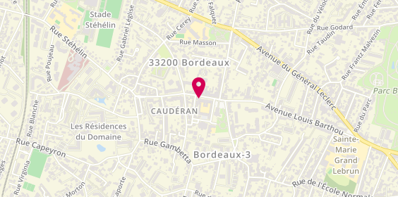 Plan de Agence Cauderan Mairie, 132 avenue Louis Barthou, 33200 Bordeaux