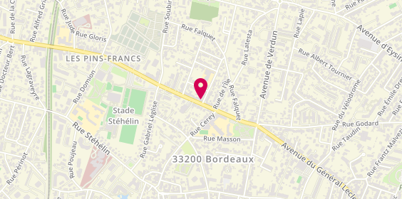 Plan de Matmut, 239 avenue du Maréchal de Lattre de Tassigny, 33200 Bordeaux