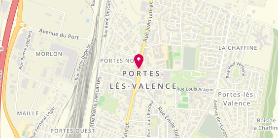 Plan de Caisse d'Epargne Portes lès Valence, 55 Rue Jean Jaurès, 26800 Portes-lès-Valence