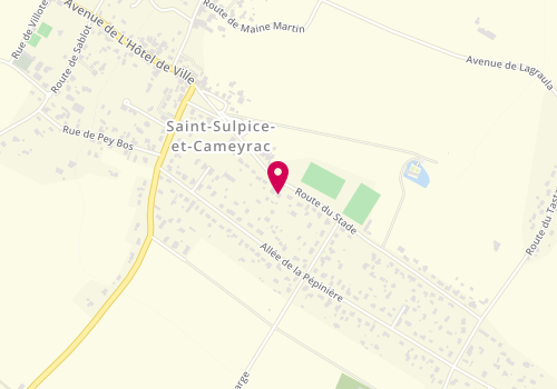 Plan de AXA Prévoyance & Patrimoine Philippe PETIT, 19 Route du Stade, 33450 Saint-Sulpice-et-Cameyrac