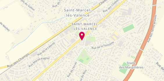 Plan de Aréas Assurances Laurent LEFEVRE et Magali CHAUMEL, 101 avenue de Provence, 26320 Saint-Marcel-lès-Valence