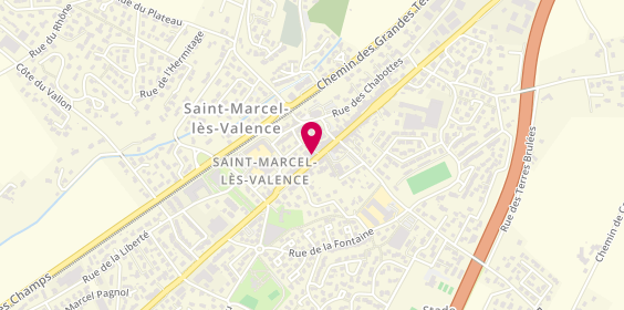 Plan de Caisse d'Epargne St Marcel les Valence, 68 avenue de Provence, 26320 Saint-Marcel-lès-Valence