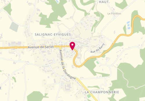 Plan de Agence Groupama Salignac, place du Champ de Mars, 24590 Salignac-Eyvigues