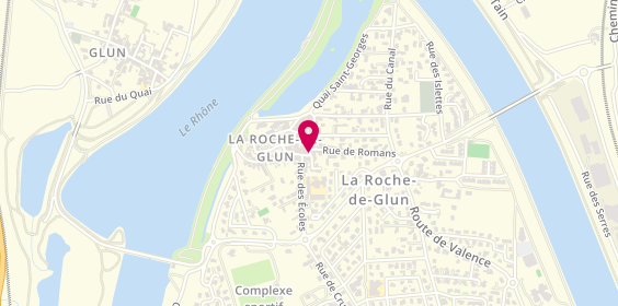 Plan de Caisse d'Epargne la Roche de Glun, 1 Rue de la République, 26600 La Roche-de-Glun