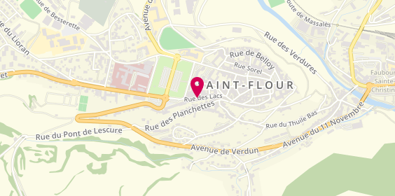 Plan de VIASANTÉ Mutuelle Saint-Flour, 51 Rue des Lacs, 15100 Saint-Flour