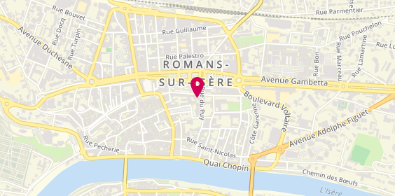 Plan de Mutuelle de Romans, 1 Rue du Capitaine Bozambo place du Champ de Mars, 26100 Romans-sur-Isère