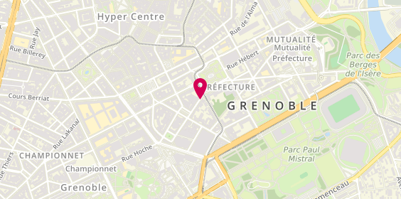 Plan de Point de rencontre mutuelle Intériale Grenoble, 1 Rue Beyle Stendhal, 38000 Grenoble