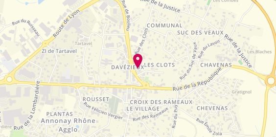 Plan de Bureau 0587 Crédit Agricole Centre Est, Rue des Peupliers, 07430 Davézieux