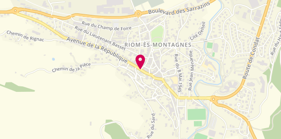 Plan de Groupama, 12 avenue de la République, 15400 Riom-ès-Montagnes
