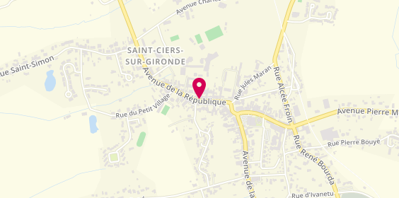 Plan de Agence St Ciers, 45 avenue de la Republique, 33820 Saint-Ciers-sur-Gironde
