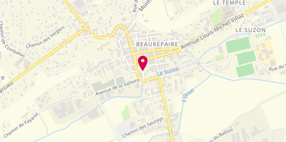 Plan de AXA Assurance et Banque Orezzoli Stephane, Residence des Terreaux
4 Rue du Dr Bailly, 38270 Beaurepaire