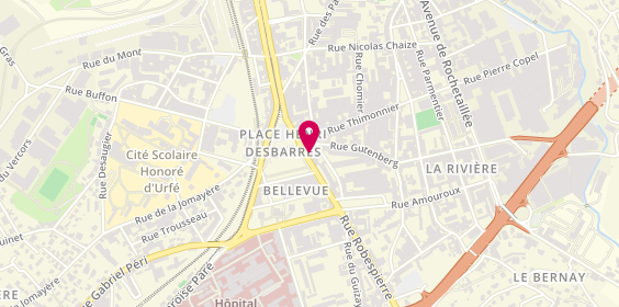 Plan de Agence Mutuelle de France Unie, 3 Rue Robespierre, 42100 Saint-Étienne
