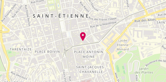 Plan de Allianz Assurance ST ETIENNE ST LOUIS - Simon CHARRADE, 4 Rue Pierre Bérard, 42000 Saint-Étienne