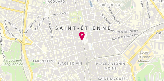 Plan de Koehl Assurances, 8 place Hôtel de Ville, 42000 Saint-Étienne
