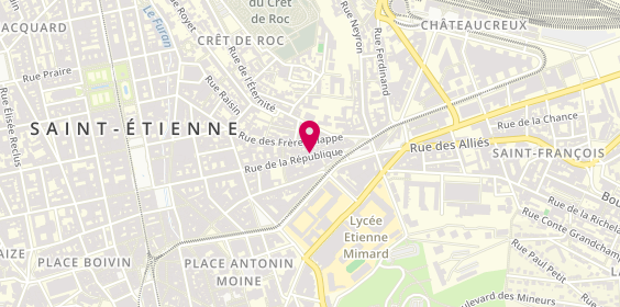 Plan de Aviva, 51 Rue de la République, 42016 Saint-Étienne