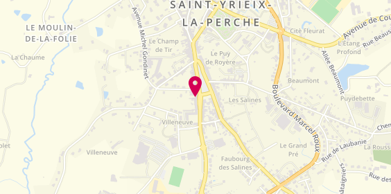 Plan de AXA Assurance: Bernard BAZERT, 56 place de la Nation, 87500 Saint-Yrieix-la-Perche