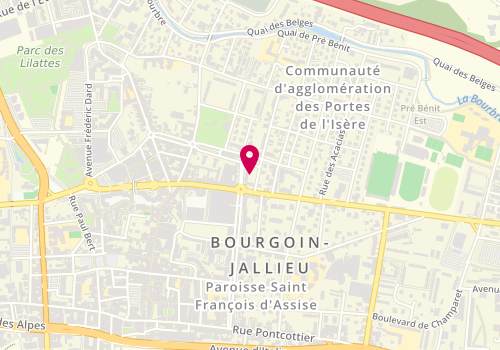 Plan de Axa, 32 avenue Maréchal Leclerc, 38300 Bourgoin-Jallieu
