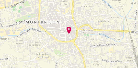 Plan de Caisse d'Epargne Montbrison Centre Ville, 10 Rue Marguerite Fournier, 42600 Montbrison