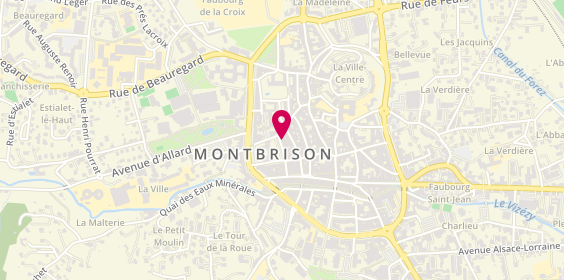 Plan de Aréas Assurances, 28 Rue des Cordeliers, 42600 Montbrison