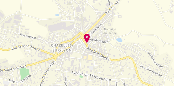Plan de Agence Axa, 5 place de la Poterne, 42140 Chazelles-sur-Lyon