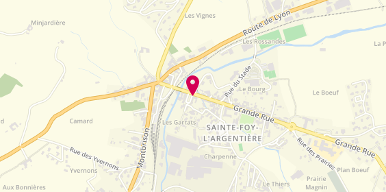Plan de Crédit agricole Centre-est à Ste Foy l'Argentière, 16 Grande Rue, 69610 Sainte-Foy-l'Argentière